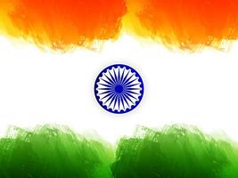 drapeau indien thème jour de la république conception aquarelle fond moderne vecteur