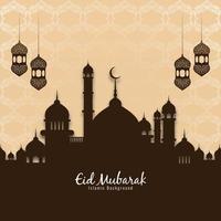 fond de festival islamique eid mubarak vecteur