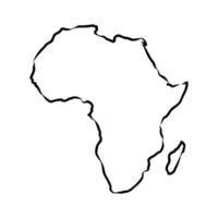 croquis de vecteur de carte afrique