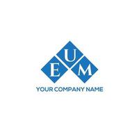 création de logo de lettre eum sur fond blanc. concept de logo de lettre initiales créatives eum. conception de lettre eum. vecteur
