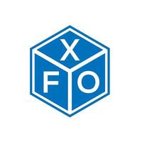 création de logo de lettre xfo sur fond blanc. concept de logo de lettre initiales créatives xfo. conception de lettre xfo. vecteur