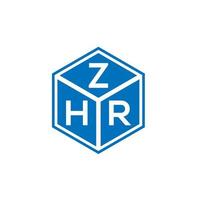 création de logo de lettre zhr sur fond blanc. concept de logo de lettre initiales créatives zhr. conception de lettre zhr. vecteur