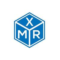 création de logo de lettre xmr sur fond blanc. concept de logo de lettre initiales créatives xmr. conception de lettre xmr. vecteur