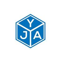 création de logo de lettre yja sur fond blanc. concept de logo de lettre initiales créatives yja. conception de lettre yja. vecteur