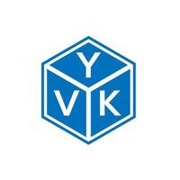création de logo de lettre yvk sur fond blanc. concept de logo de lettre initiales créatives yvk. conception de lettre yvk. vecteur