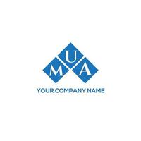 création de logo de lettre mua sur fond blanc. concept de logo de lettre initiales créatives mua. conception de lettre mua. vecteur
