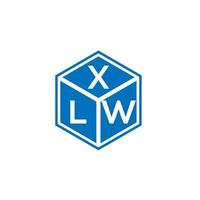 création de logo de lettre xlw sur fond blanc. concept de logo de lettre initiales créatives xlw. conception de lettre xlw. vecteur