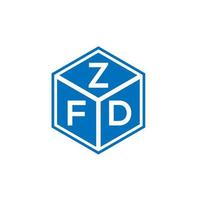 création de logo de lettre zfd sur fond blanc. concept de logo de lettre initiales créatives zfd. conception de lettre zfd. vecteur