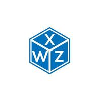 création de logo de lettre xwz sur fond blanc. concept de logo de lettre initiales créatives xwz. conception de lettre xwz. vecteur