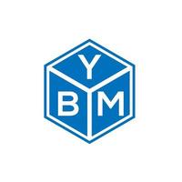 création de logo de lettre ybm sur fond blanc. concept de logo de lettre initiales créatives ybm. conception de lettre ybm. vecteur