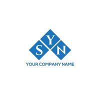création de logo de lettre syn sur fond blanc. concept de logo de lettre initiales créatives syn. conception de lettre syn. vecteur