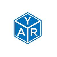 création de logo de lettre yar sur fond blanc. concept de logo de lettre initiales créatives yar. conception de lettre de yar. vecteur