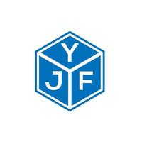 création de logo de lettre yjf sur fond blanc. concept de logo de lettre initiales créatives yjf. conception de lettre yjf. vecteur