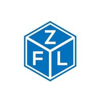 création de logo de lettre zfl sur fond blanc. concept de logo de lettre initiales créatives zfl. conception de lettre zfl. vecteur