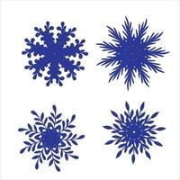 croquis de vecteur de rosette de flocon de neige