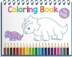 feuille de travail de livre de coloriage pour les enfants vecteur