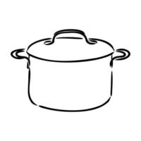 croquis de vecteur de casserole