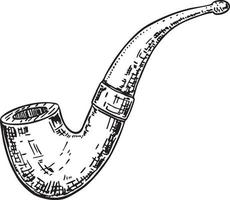 pipe dessin à la main vintage clip art