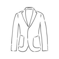 croquis de vecteur de veste de costume