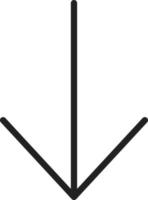 icône de ligne de flèche vers le bas vecteur