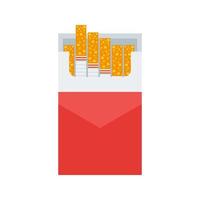 icône de couleur plate de paquet de cigarettes vecteur