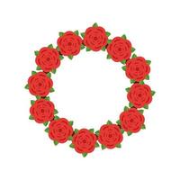 icône de couleur plate couronne de roses vecteur