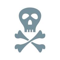 icône de couleur plate de signe de pirate vecteur