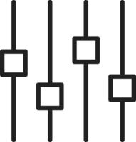 icône de ligne de paramètres vecteur