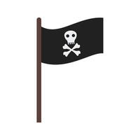 drapeau pirate j'ai l'icône de couleur plate vecteur
