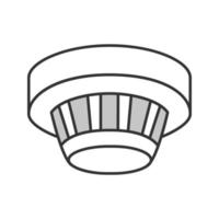 icône de couleur de détecteur de fumée. système d'alarme anti-incendie. illustration vectorielle isolée vecteur