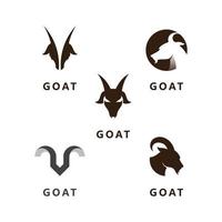 modèle de vecteur d'icône de logo de chèvre