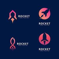 modèle de conception de vecteur icône fusée logo