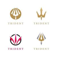 icône de vecteur de modèle de logo trident