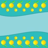 arrière-plan abstrait agrumes orange. bleu, jaune et vert. adapté à l'espace de copie vecteur