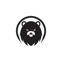 illustration de l'icône du logo vectoriel ours polaire