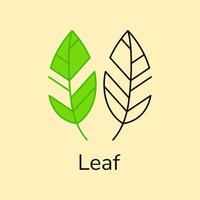 concept de logo de feuille. logo minimaliste. bon pour le logo, l'icône, le signe et le symbole. icône de la nature vecteur