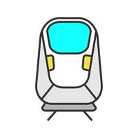 icône de couleur transrapide. maglev. train monorail à grande vitesse. illustration vectorielle isolée vecteur