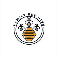 conception d'illustration de logo de ruche d'abeilles moderne