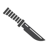 couteau de chasse. vecteur de contour d'art de ligne plate.isolé sur un fond blanc.couteau de cuisine. icône pour les magasins en ligne et les restaurants.