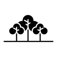 icône de glyphe de forêt vecteur