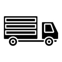 icône de ligne de camion vecteur