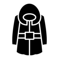 icône de glyphe de manteau d'hiver vecteur