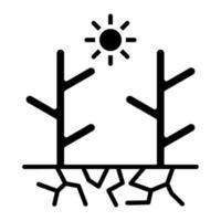 icône de ligne de sécheresse