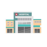 le bâtiment de l'hôpital est un centre médical professionnel. hôpital moderne hôpital outdoor.vector illustration plate isolée sur fond blanc vecteur