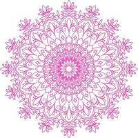 mandala de vecteur scintillant. conception pour tatouage au henné, livre de coloriage. ornement rond décoratif. modèle de thérapie anti-stress. logo de yoga, arrière-plan pour affiche de méditation. forme de fleur inhabituelle.