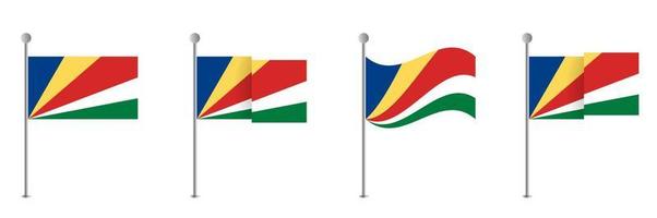 drapeau des seychelles. illustration vectorielle vecteur