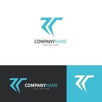 modèle de conception de logo lettre t vecteur