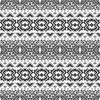 motif ethnique homogène. motif tribal traditionnel en noir et blanc vecteur