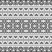 vecteur de conception de texture de motif ethnique homogène aztèque géométrique en couleur blanc noir
