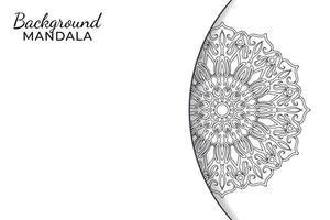 mandala d'ornement indien dessiné à la main sur le style d'arrière-plan. vecteur